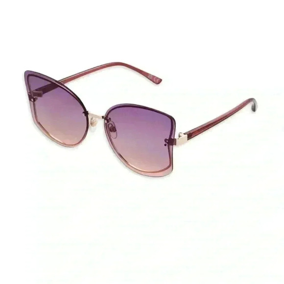 No Boundaries Women's Butterfly Gold Sunglasses - Picture 1 of 3